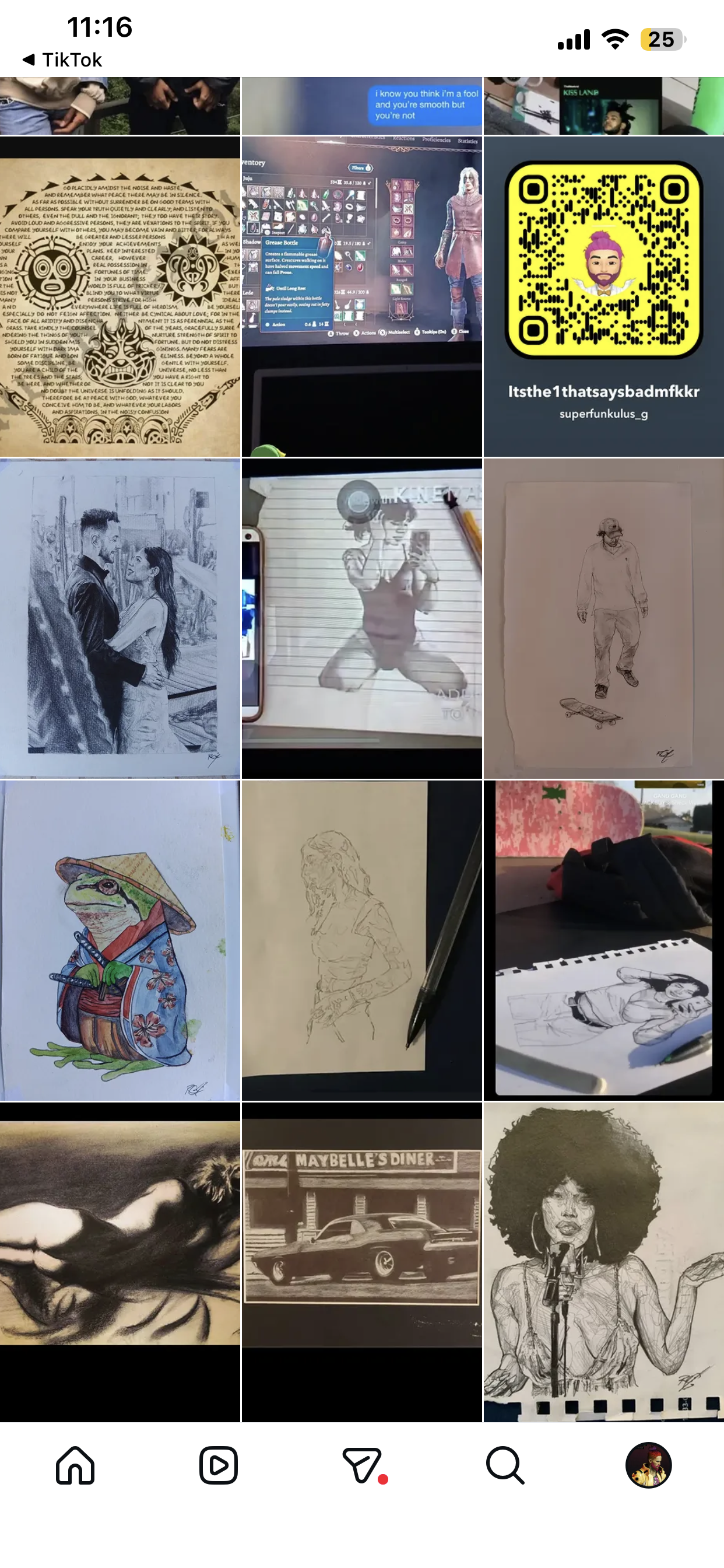 Any page of my sketchbook one million or a tattoo from me same price